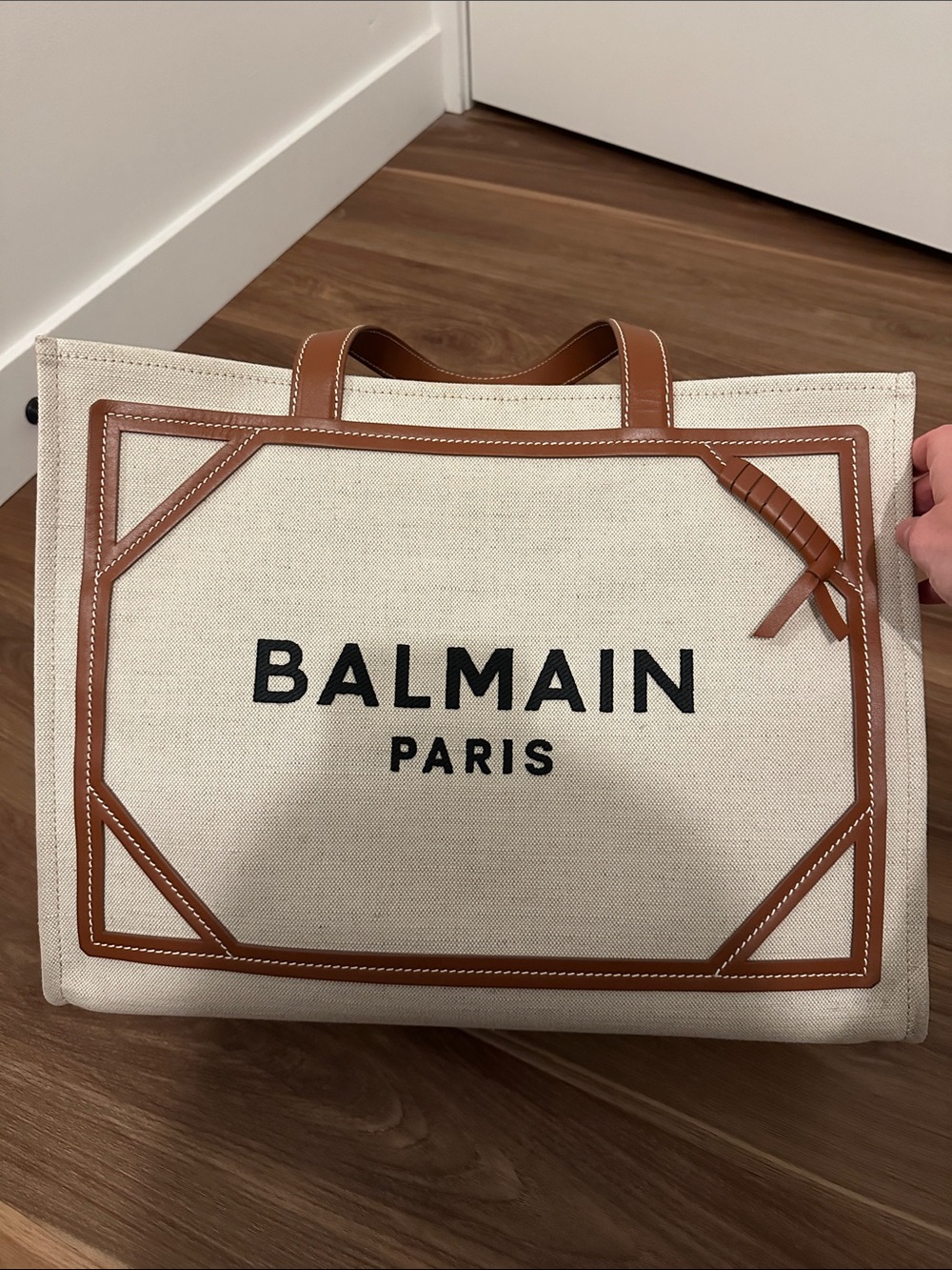Balmain B-Army canvas tote bag